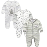 Baby Rompers 3pcs Long Sleeve Jumpsuits - kiddiezoom