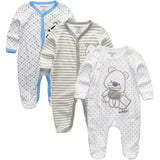 Baby Rompers 3pcs Long Sleeve Jumpsuits - kiddiezoom