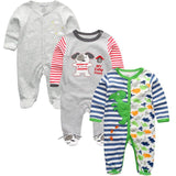 Baby Rompers 3pcs Long Sleeve Jumpsuits - kiddiezoom