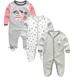 Baby Rompers 3pcs Long Sleeve Jumpsuits - kiddiezoom