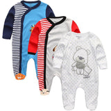 Baby Rompers 3pcs Long Sleeve Jumpsuits - kiddiezoom