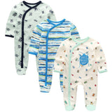 Baby Rompers 3pcs Long Sleeve Jumpsuits - kiddiezoom