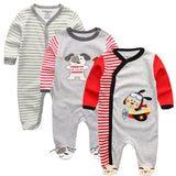 Baby Rompers 3pcs Long Sleeve Jumpsuits - kiddiezoom