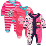 Baby Rompers 3pcs Long Sleeve Jumpsuits - kiddiezoom