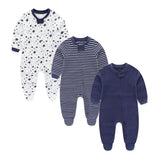 Baby Rompers Newborn Home Clothes Onesies 3Pack - kiddiezoom