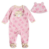 Baby Strampler mit Mütze Kleidung Tier Jumpsuits 