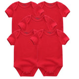 Baby Solid 5pcs Sets Short Sleeve Bodysuits - kiddiezoom