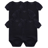 Baby Solid 5pcs Sets Short Sleeve Bodysuits - kiddiezoom