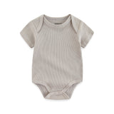 Baby Solid Bodysuits Ribbed Clothes - kiddiezoom