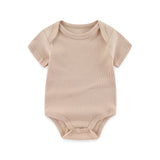 Baby Solid Bodysuits Ribbed Clothes - kiddiezoom