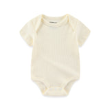 Baby Solid Bodysuits Ribbed Clothes - kiddiezoom