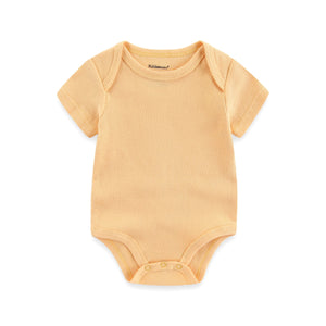 Baby Yellow Bodysuits Ribbed Clothing - kiddiezoom