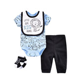 Bodysuits+Pant+Baby Bibs+Socks Clothing Set Outfit - kiddiezoom