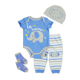 Bodysuits+Pant+Baby Bibs+Socks Clothing Set Outfit - kiddiezoom