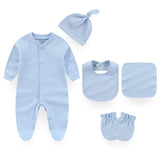 Newborn Babies Clothes Hat Glove 5 Pack Outfit Set - kiddiezoom