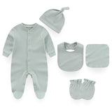 Newborn Babies Clothes Hat Glove 5 Pack Outfit Set - kiddiezoom