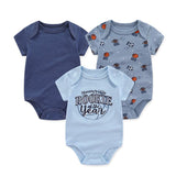 Newborn Baby Bodysuits Fashion Onesies 3 Pack Sets - kiddiezoom