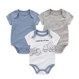 Newborn Baby Bodysuits Fashion Onesies 3 Pack Sets - kiddiezoom