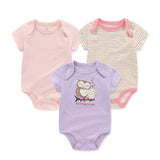 Newborn Baby Bodysuits Fashion Onesies 3 Pack Sets - kiddiezoom