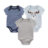 Newborn Baby Bodysuits Fashion Onesies 3 Pack Sets - kiddiezoom