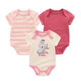 Newborn Baby Bodysuits Fashion Onesies 3 Pack Sets - kiddiezoom