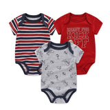 Newborn Baby Bodysuits Fashion Onesies 3 Pack Sets - kiddiezoom