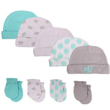 Newborn Baby Hat + Gloves Cotton Cap Accessories - kiddiezoom