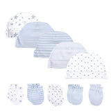 Newborn Baby Hat + Gloves Cotton Cap Accessories - kiddiezoom