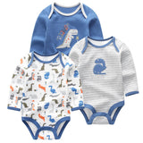 Newborn Clothes 3pcs Bodysuits Baby Solid Set - kiddiezoom