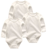 Newborn Clothes 3pcs Bodysuits Baby Solid Set - kiddiezoom