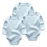 Newborn Clothes 3pcs Bodysuits Baby Solid Set - kiddiezoom