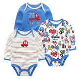 Newborn Clothes 3pcs Bodysuits Baby Solid Set - kiddiezoom