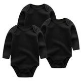 Newborn Clothes 3pcs Bodysuits Baby Solid Set - kiddiezoom