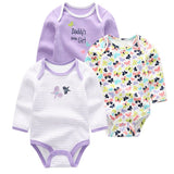 Newborn Clothes 3pcs Bodysuits Baby Solid Set - kiddiezoom