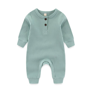 Newborn Ribbed Rompers Baby Clothes Jumpsuits - kiddiezoom