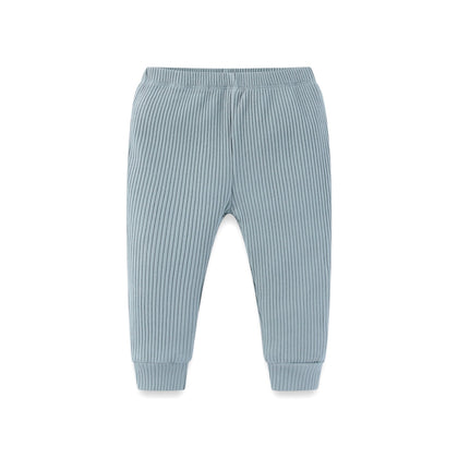 Ribbed Baby Newborn Pants Solid Trousers - kiddiezoom