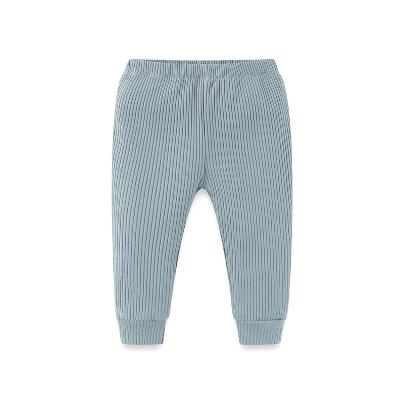 Ribbed Baby Newborn Pants Solid Trousers - kiddiezoom