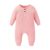 Solid Rompers Baby Ribbed Onesies Jumpsuits - kiddiezoom