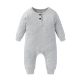 Solid Rompers Baby Ribbed Onesies Jumpsuits - kiddiezoom