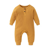 Solid Rompers Baby Ribbed Onesies Jumpsuits - kiddiezoom