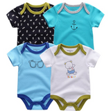 4pcs Baby Clothing 0-12m Bodysuits Onesies