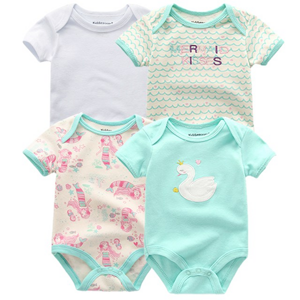 4pcs/pack 0-12m short-Sleeve Baby body suits