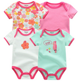 4pcs Baby Clothing 0-12m Bodysuits Onesies