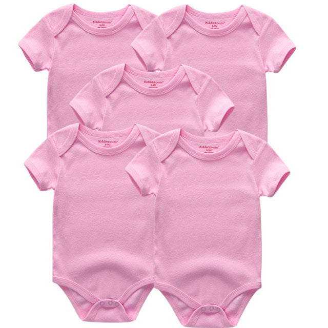 Summer High-quality Striped Baby Rompers 5-pack for Boys and Girls