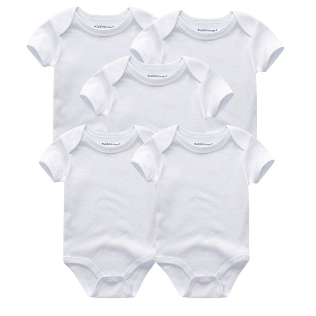 Summer High-quality Striped Baby Rompers 5-pack for Boys and Girls