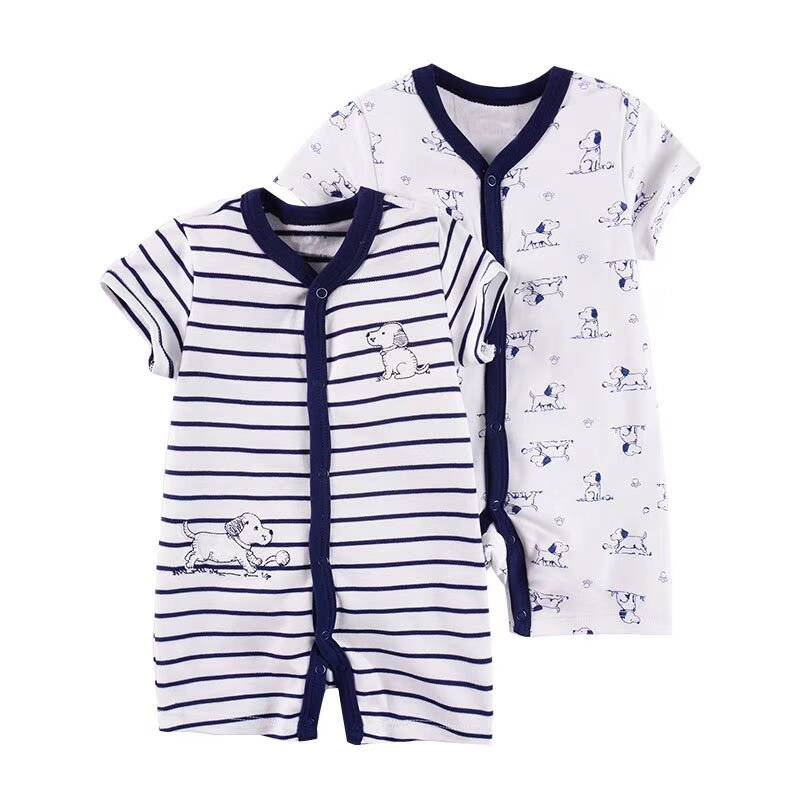 2024 New Born Baby Clothes 2pcs Short Sleeves Animal