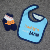 4pcs Baby Bodysuits+Pants+Bib+Socks Outfits Children Set