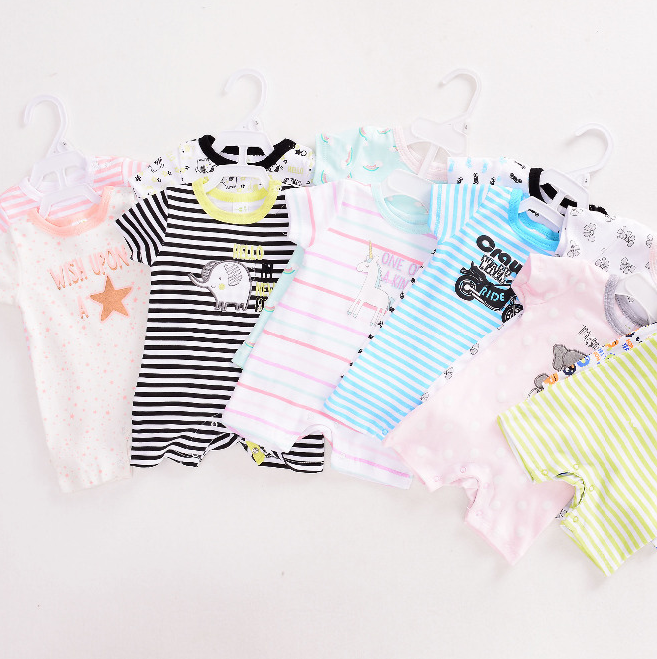 2024 New Born Baby Clothes 2pcs Short Sleeves Animal