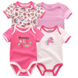 4pcs Baby Clothing 0-12m Bodysuits Onesies