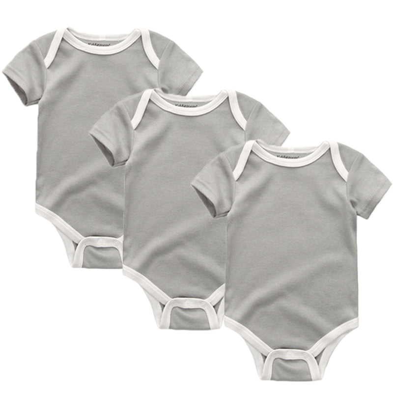3/5pcs/lot Cartoon Short Sleeve Baby Bodysuits For Unisex Clothing